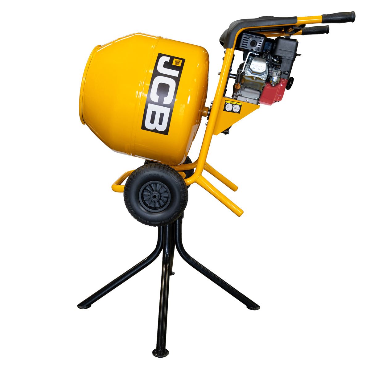 JCB CMH150P Cement Mixer Honda GX160 Petrol Engine 134L Seam Welded Drum 100L Working Capacity