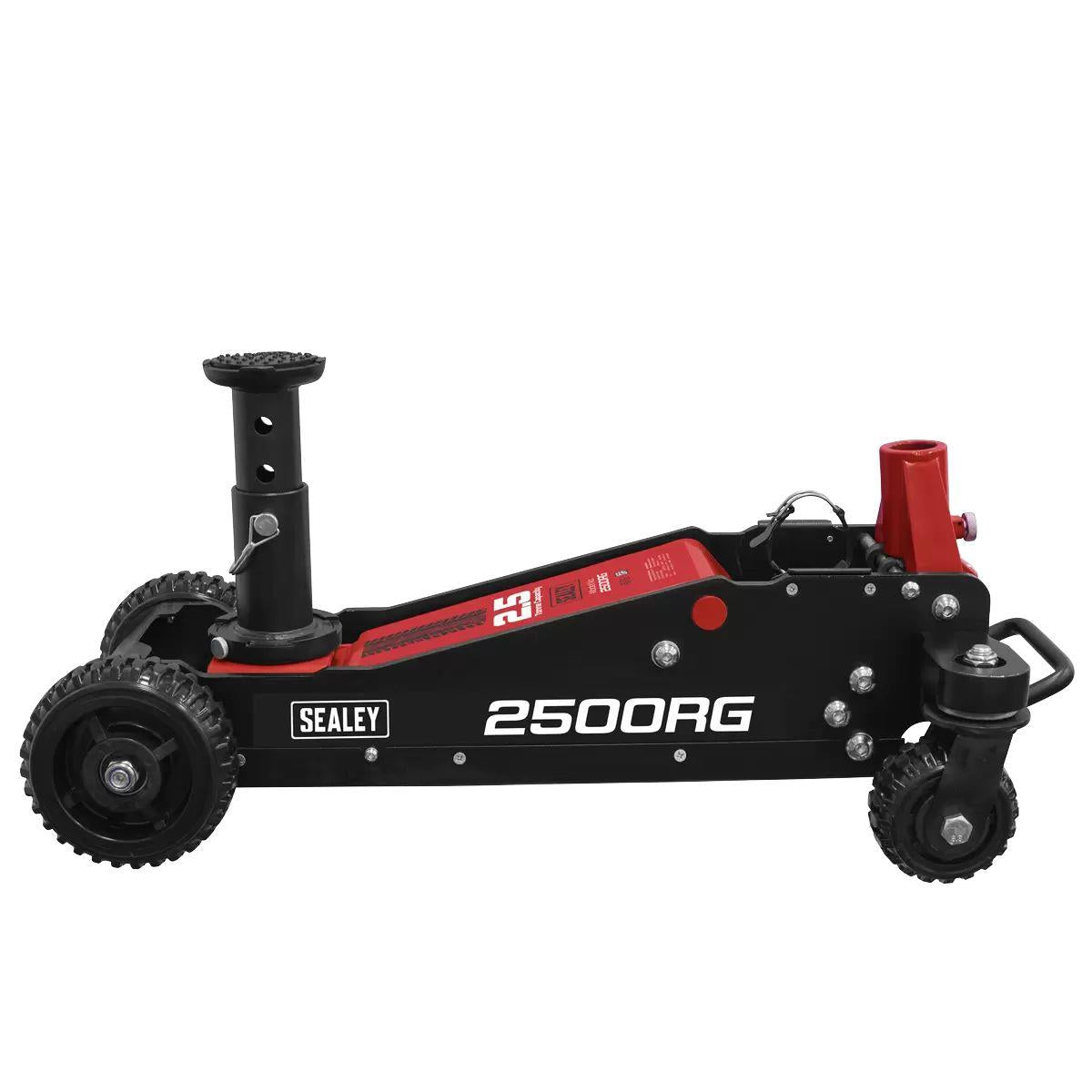Sealey 2500RG Big Wheel Hybrid Trolley Jack for Off-Road Vehicles 4 x 4s with Super Rocket Lift 2.5 Tonne