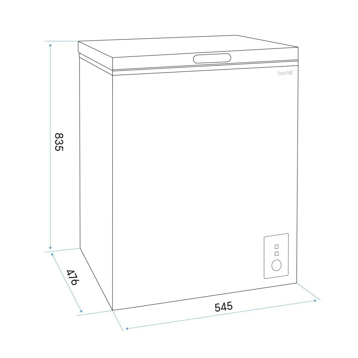 Sealey DH153 Baridi Freestanding Chest Freezer 99L Capacity Black