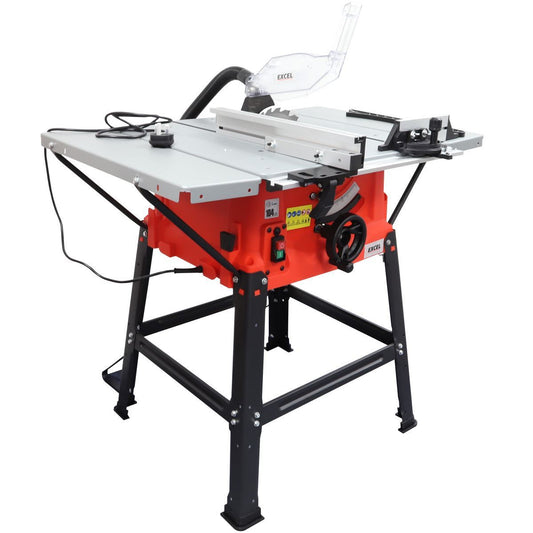 Excel 250mm Table Saw 240V/1800W with Legstand Side Extensions & Blade Item Condition Used