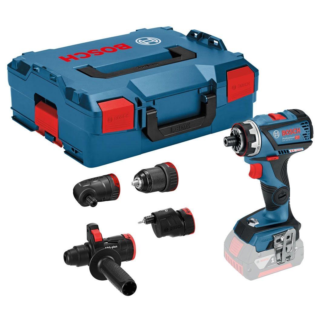 Bosch GSR 18V-60 FC FlexiClick Drill Driver Body Only with 3 Attachments in Case Item Condition Used