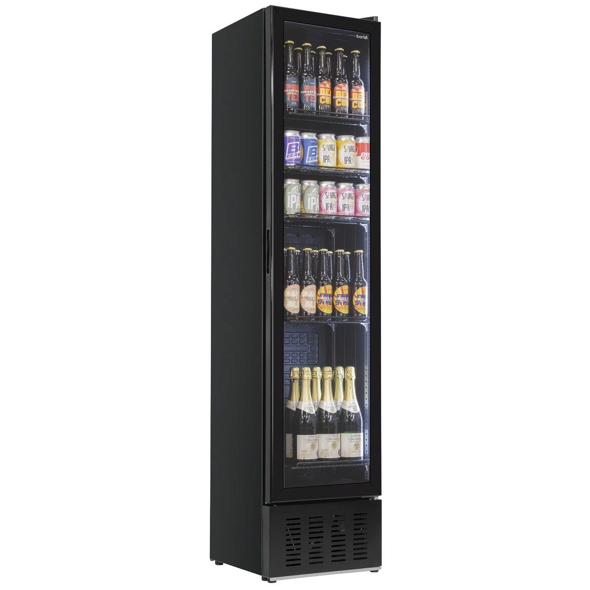 Sealey DH440 Baridi Tall Drinks/Bar Fridge with Digital Controls & Auto Defrost 160L Black