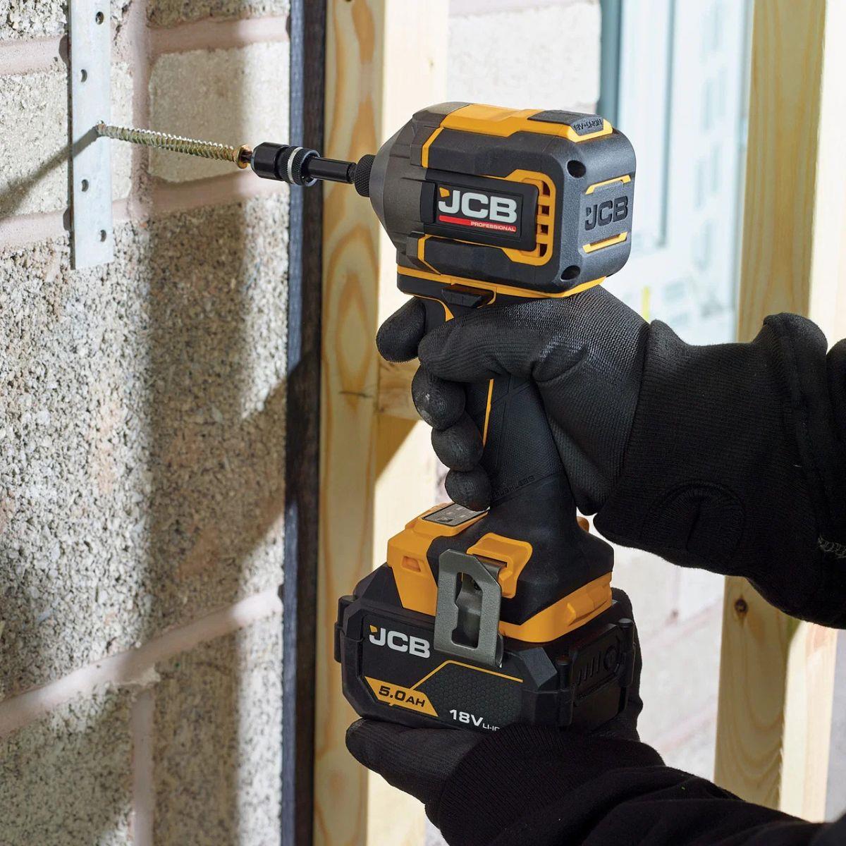 JCB-18PKIT-6 Pro 18V Combi Drill, Impact Driver & Multi Tool With 2Ah & 5Ah Batteries & 4.5A Fast Charger In Soft Tool Bag
