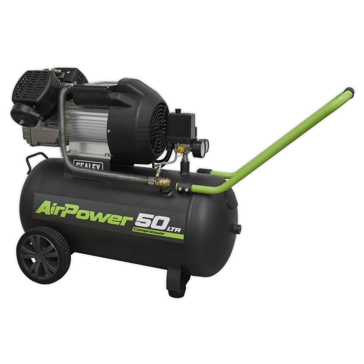 Sealey SAC5030VE 50L V-Twin Direct Drive Air Compressor 3hp/230V