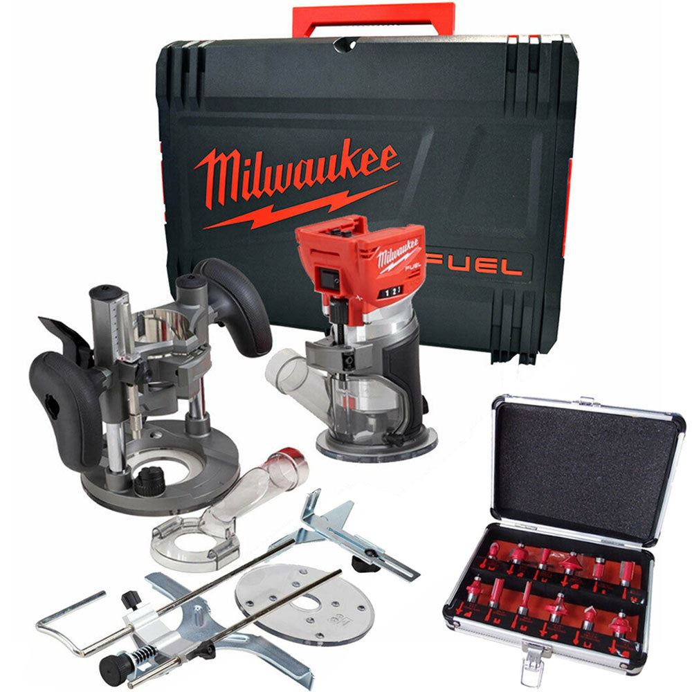 Milwaukee M18FTR-0 18V Brushless Trim Router in Case + 1/4