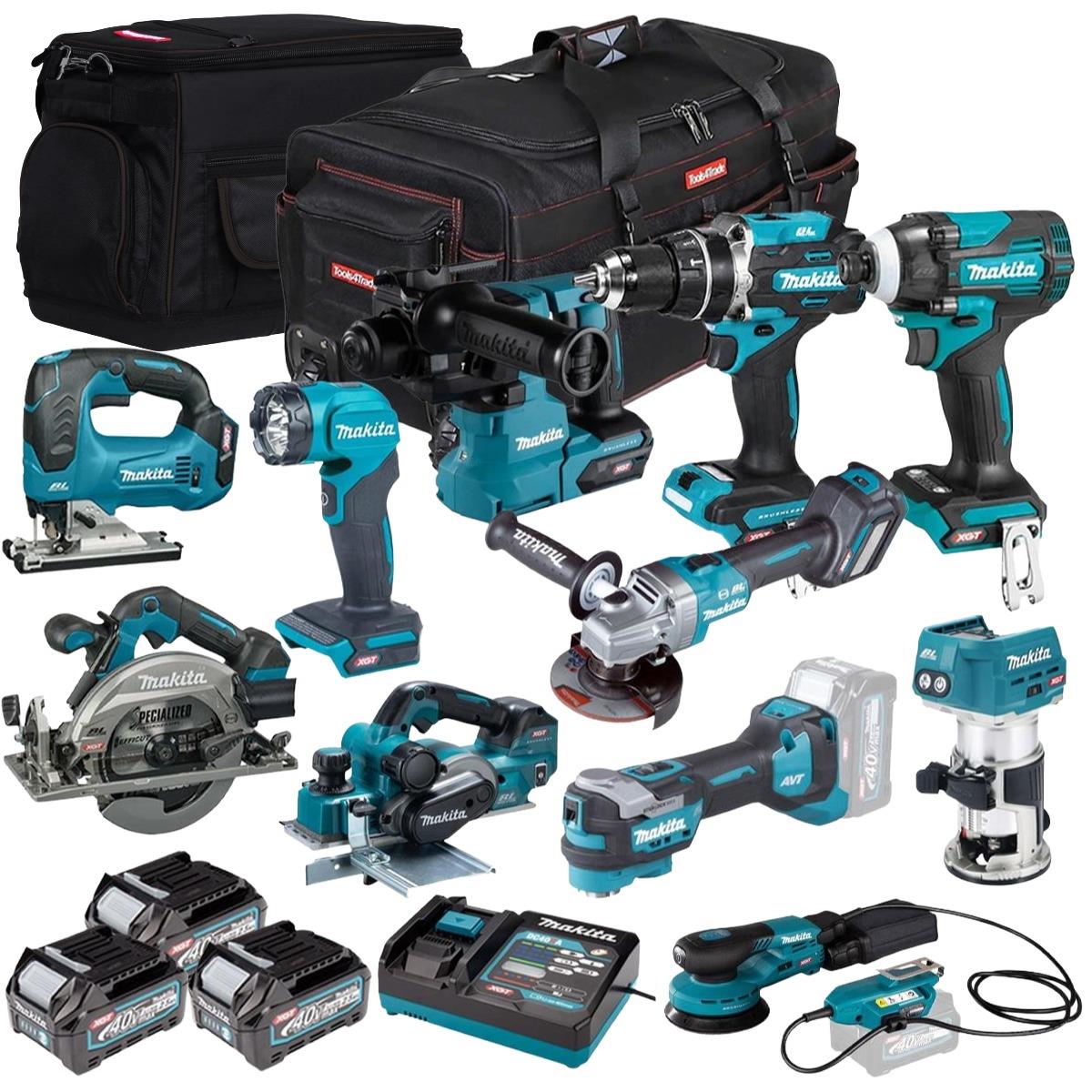 Makita 40V 11 Piece Combo Kit with 3 x 2.5Ah Batteries & Charger T4TKIT-7761