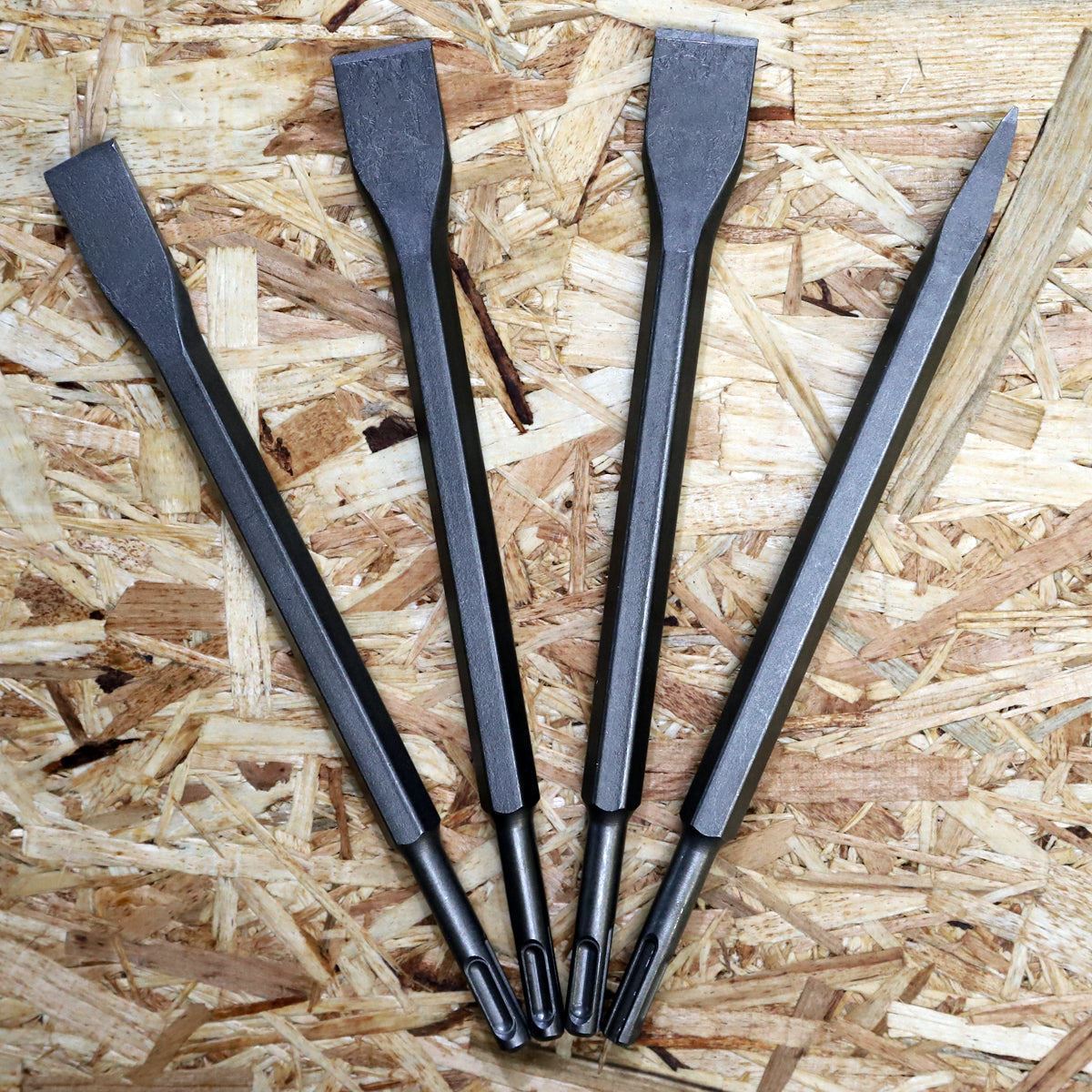 Excel SDS Plus Hammer Drill Chisel Set 4 Piece