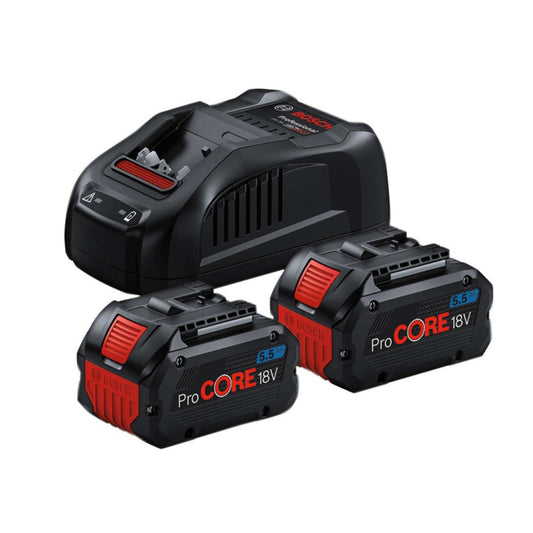 Bosch ProCORE18V 5.5Ah Batteries & Charger Starter Kit Powerful Solution 0600A0214D