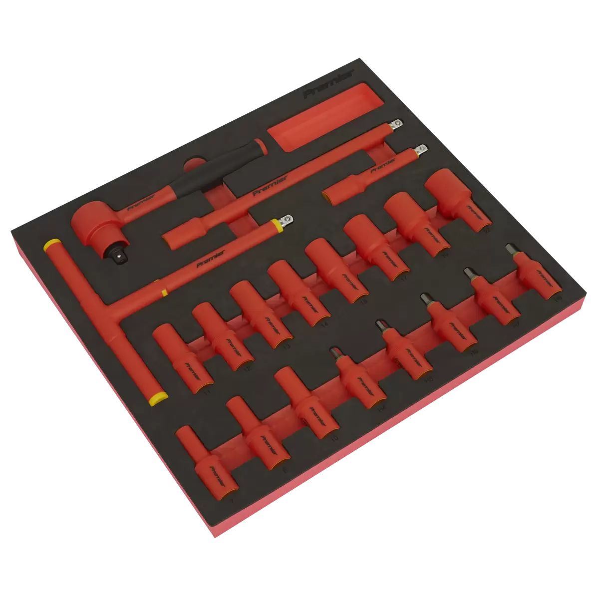 Sealey TBTE02 Insulated Socket Set with Tool Tray 3/8