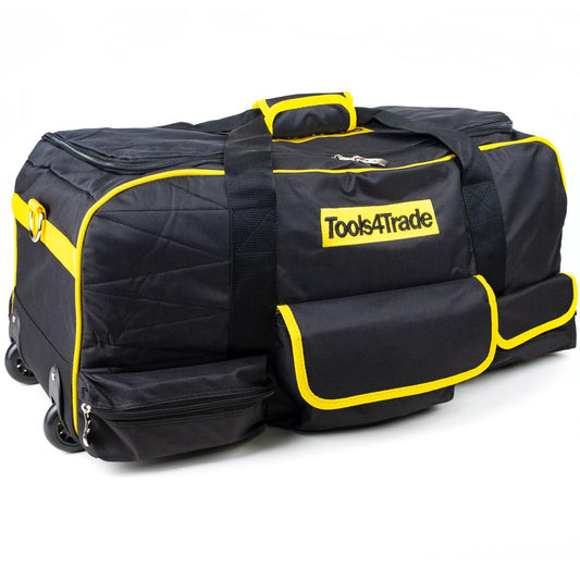 Tools4trade 26" Heavy Duty Padded Tool Bag Yellow with Wheels Item Condition Box Opened Never Used