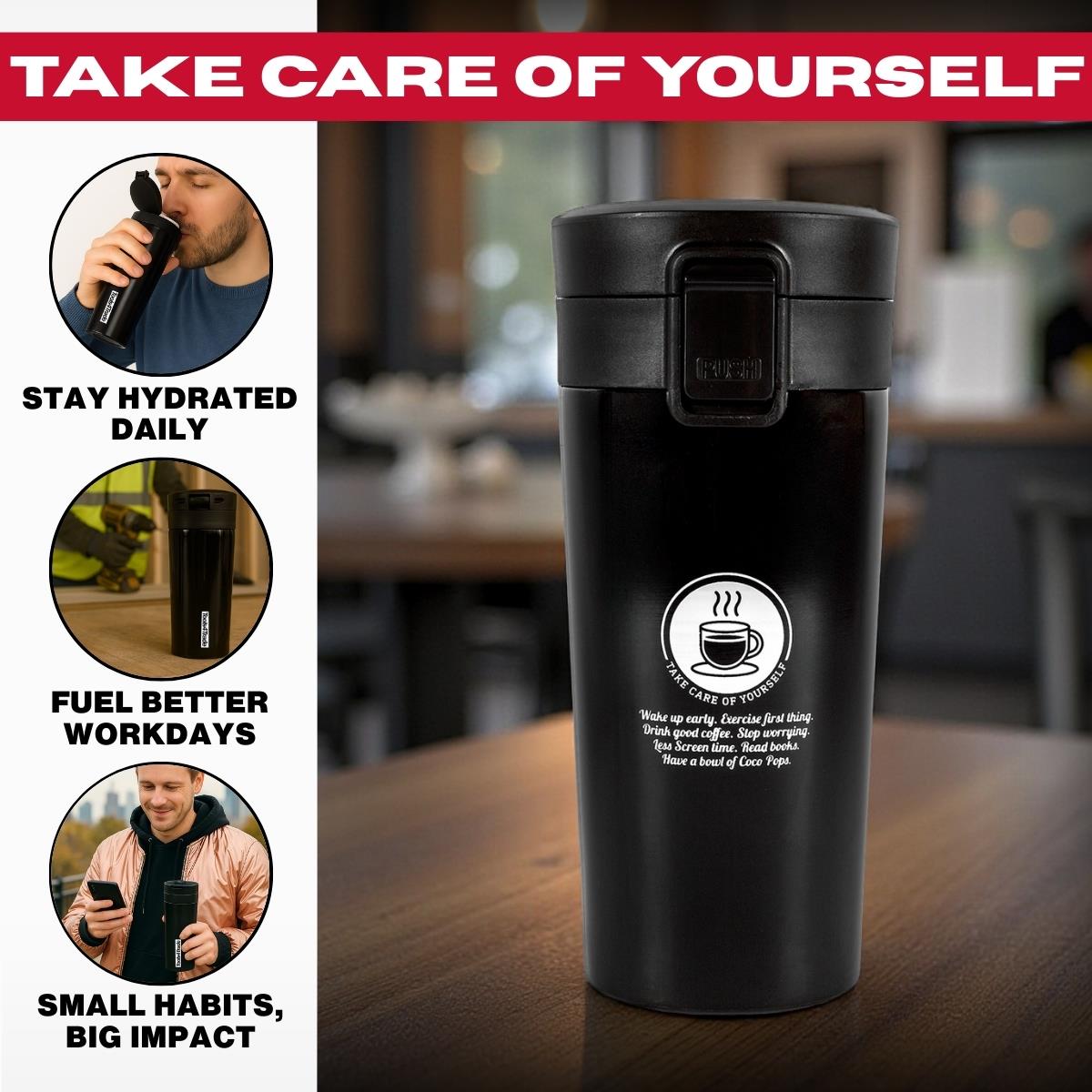 Tools4Trade Stainless Steel Thermal Coffee Mug (360ml)