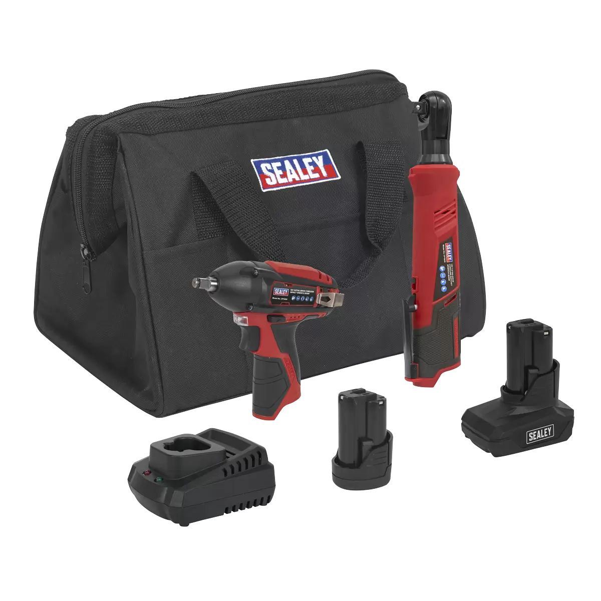 Sealey CP1200COMBO8 12V Impact Wrench & Ratchet Wrench Twin Kit