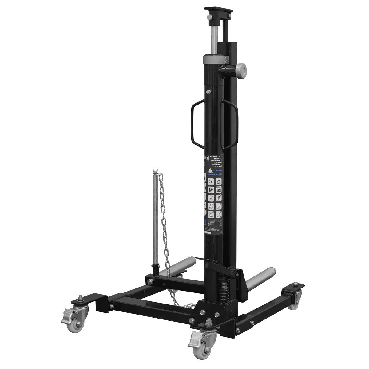 Sealey WD100S Viking Quick Lift Wheel Removal/Lifter Trolley 100kg Capacity