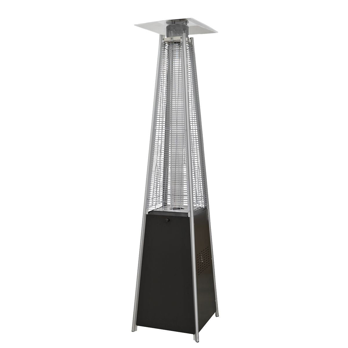 Sealey DG98 Dellonda Black/Stainless Steel Pyramid Gas Outdoor Patio Heater 13kW