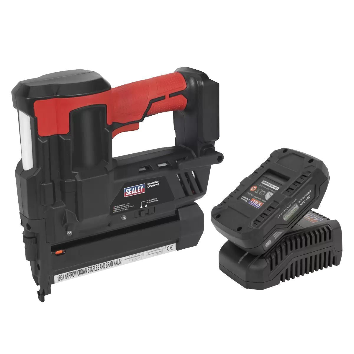 Sealey CP20VNGKIT1 20V Cordless Nail/Staple Gun with 1 x 2.0Ah Battery