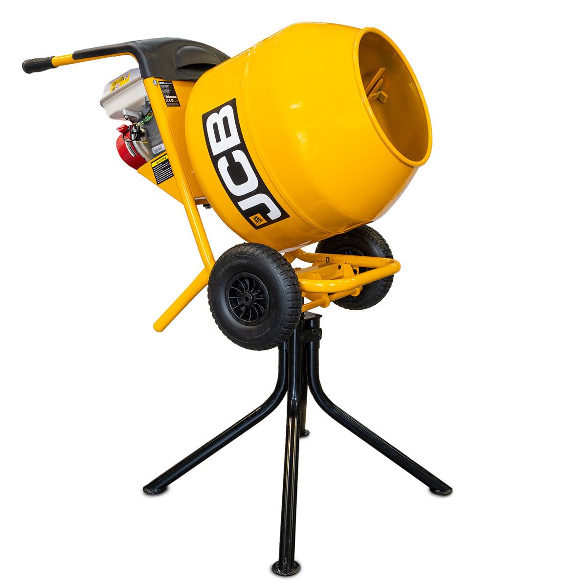 JCB CMH150P Cement Mixer Honda GX160 Petrol Engine 134L Seam Welded Drum 100L Working Capacity