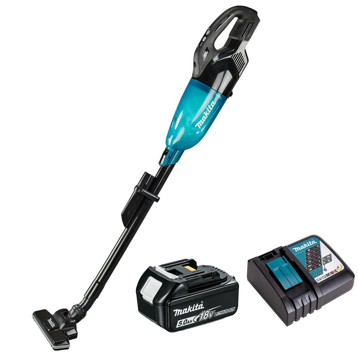 Makita DCL284FZB 18V LXT Brushless Vacuum Cleaner with 1 x 5.0Ah Battery & Charger