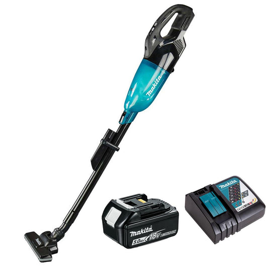 Makita DCL284FZB 18V LXT Brushless Vacuum Cleaner with 1 x 5.0Ah Battery & Charger