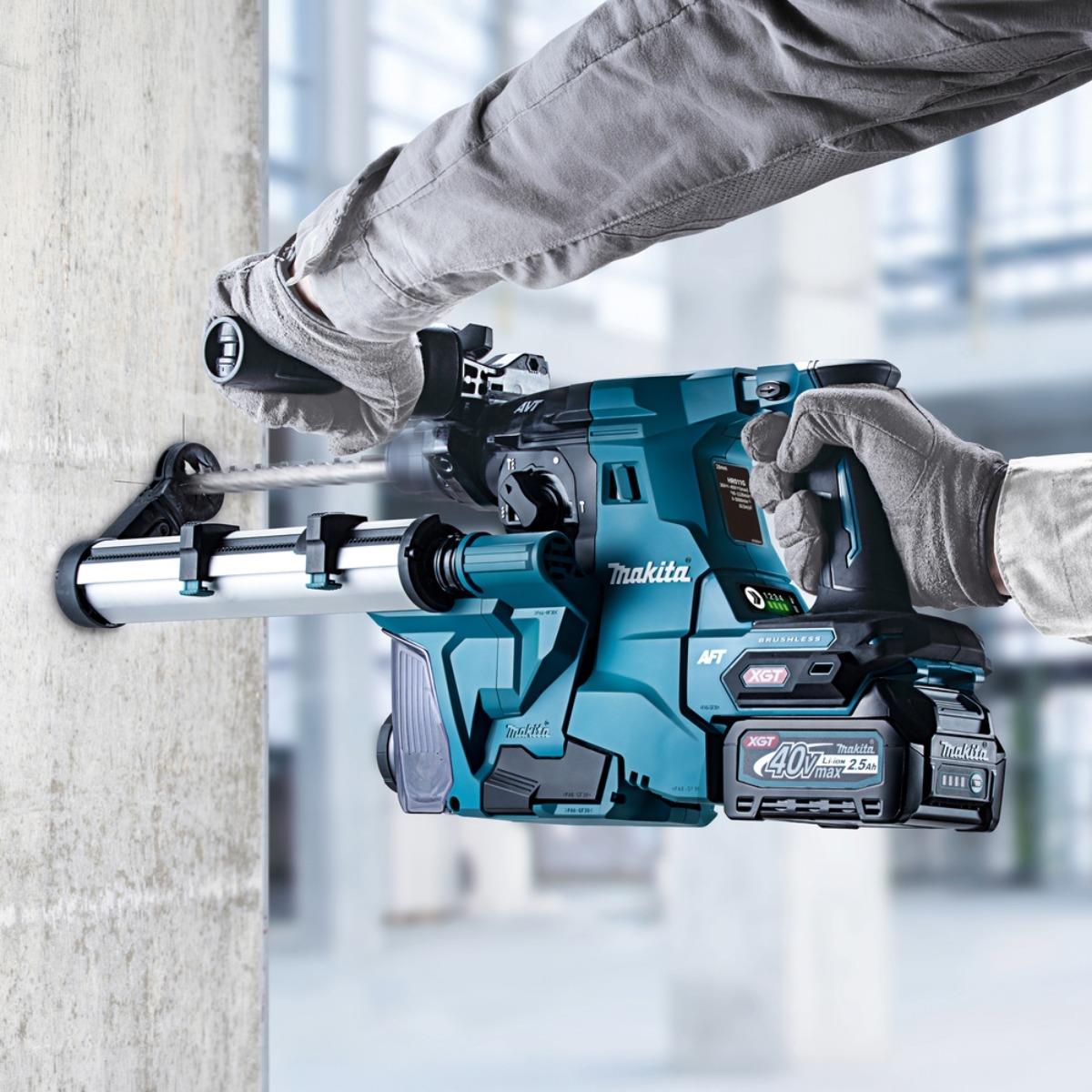 Makita HR011GZ03 40V Max XGT Brushless SDS-Plus Rotary Hammer Drill Body with Dust Collector & Case