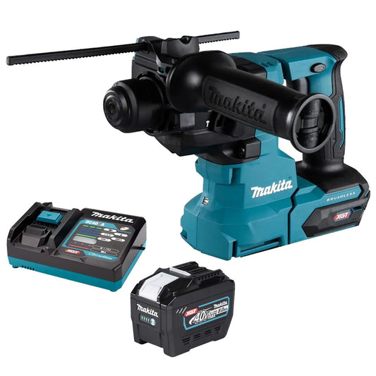 Makita HR010GZ 40V Max XGT Brushless SDS-PLUS Rotary Hammer Drill with 1 x 8.0Ah Battery & Charger
