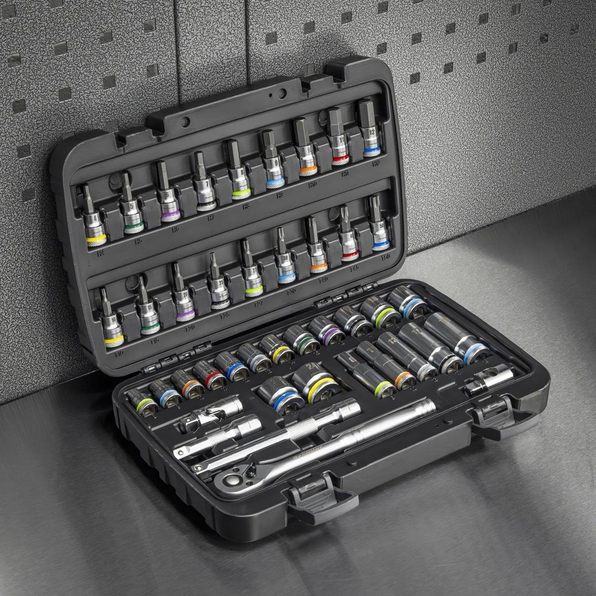 Sealey AK7915 Socket & Socket Bit Set 3/8