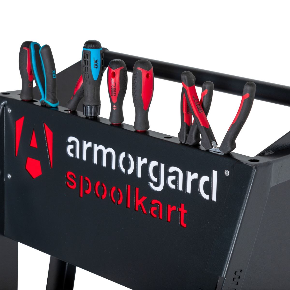 Armorgard SPK2 Spoolkart Mobile Cable Reel Cart 740mm x 840mm x 1365mm Efficient Cable Storage Solution