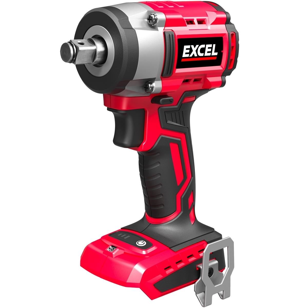 Excel 18V Cordless Brushless 1/2'' Impact Wrench with 1 x 4.0Ah Battery & Charger