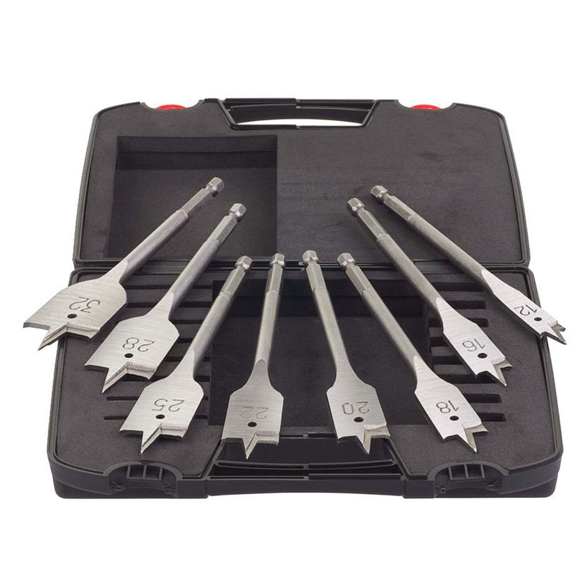 Milwaukee 8 Piece Flat Boring Wood Drill Bit Set 4932352504