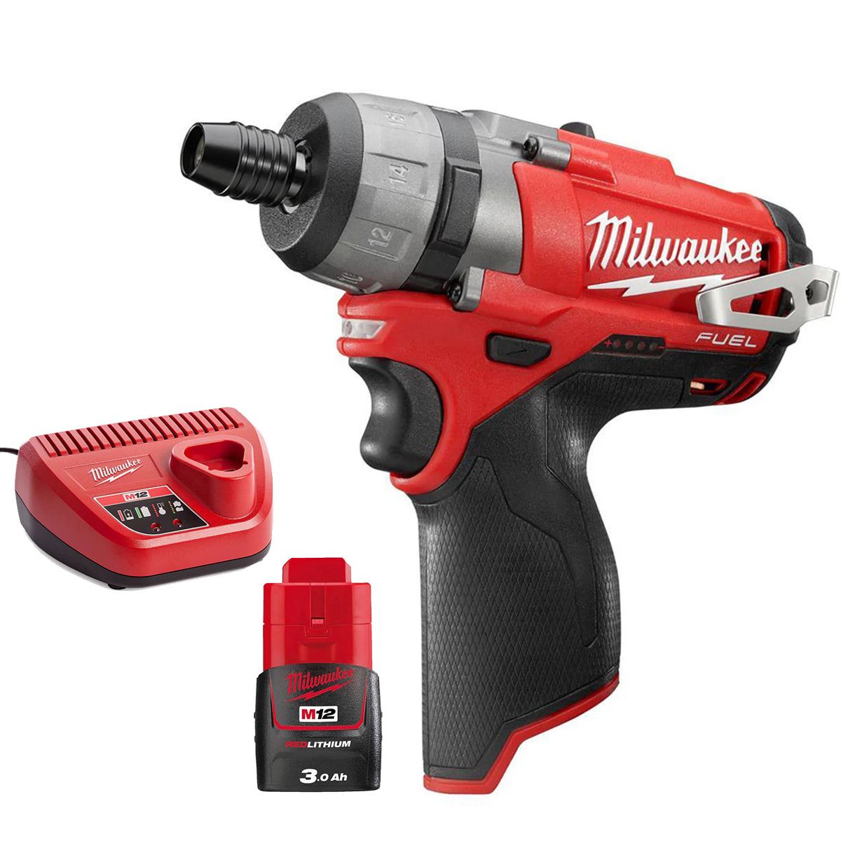 Milwaukee M12CD-0C 12V Fuel Brushless Compact Driver with 1 x 3.0Ah Battery & Charger