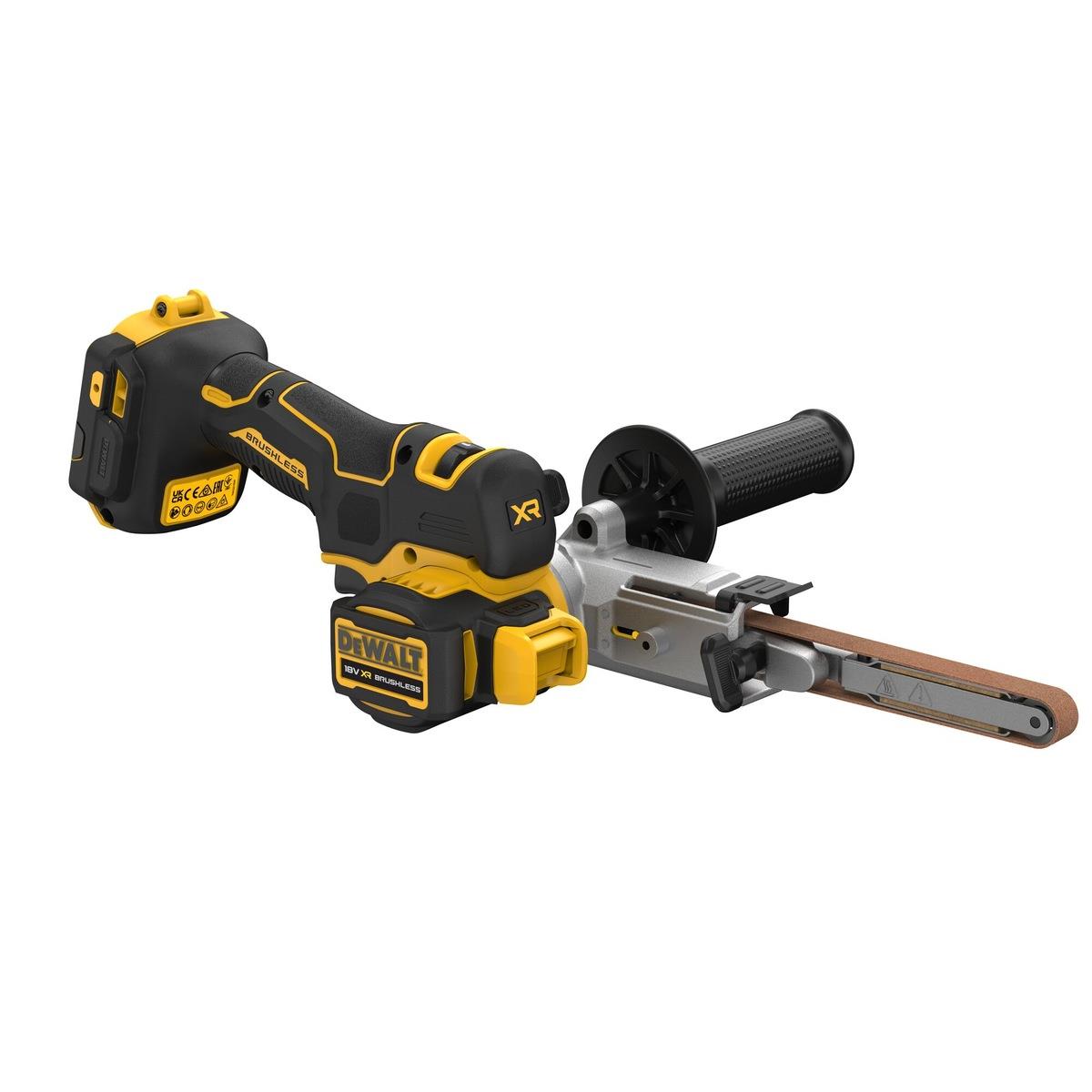 Dewalt DCM200NT-XJ 18V XR Brushless Band File With 1 x 5.0Ah Battery Charger & Case