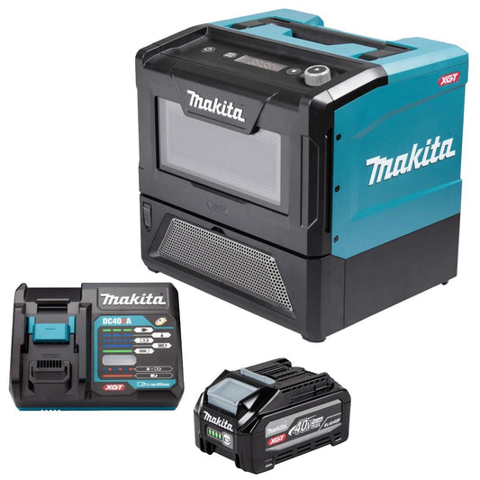 Makita MW001GZ 40V Max XGT Microwave with 1 x 4.0Ah Battery & Charger