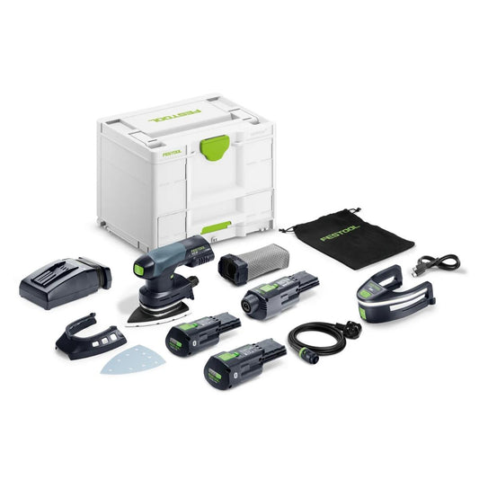 Festool DTSC 400 3,0 I-Set 18V Brushless Delta Sander with 2 x 3.0Ah Battery, Charger & Case - 578852