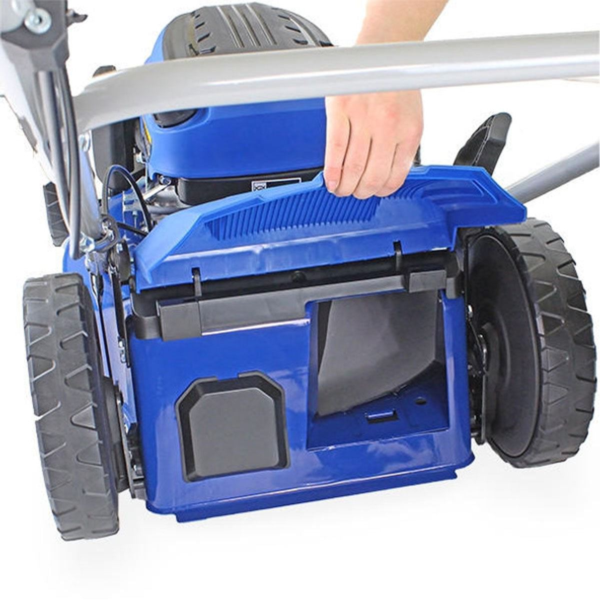 Hyundai HYM510SP 51cm Self-Propelled Petrol Lawnmower, Mulch, Rear & Side Discharge, Hose Connector