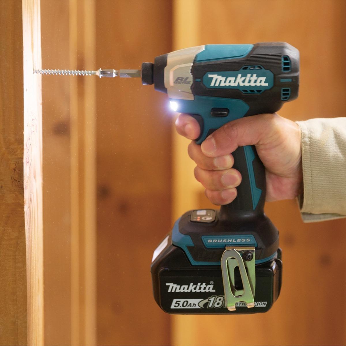 Makita DLX2539ST 18V Brushless Combi Drill + Impact Driver Twin Kit With 2 x 5.0Ah Battery Charger In Carry Case