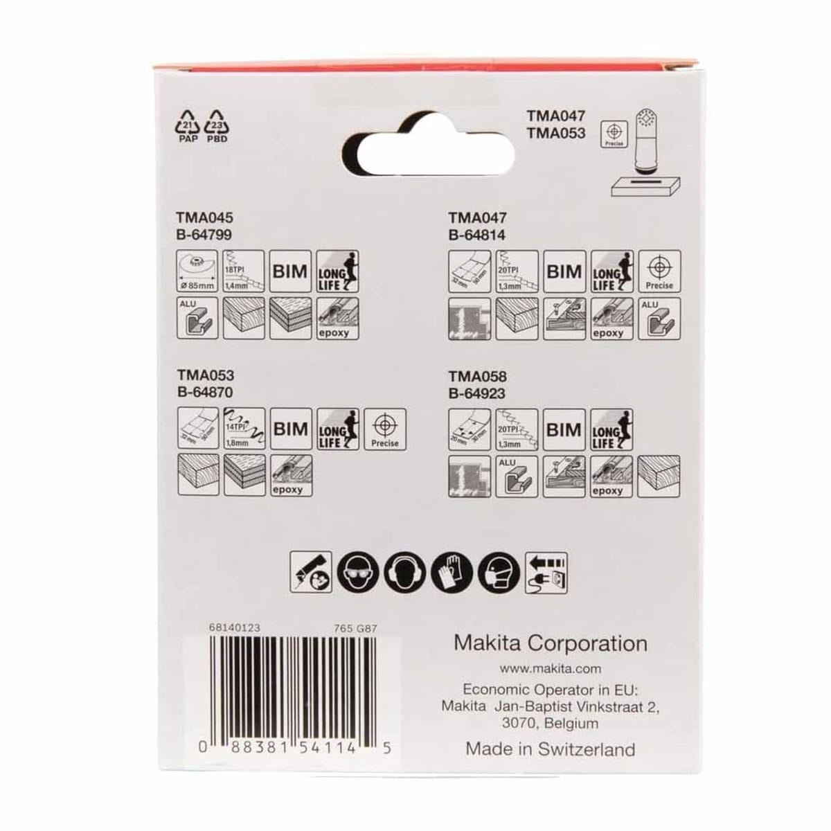 Makita B-67480 Multi-Tool Starlock Plunge Cut Set of 4 Piece