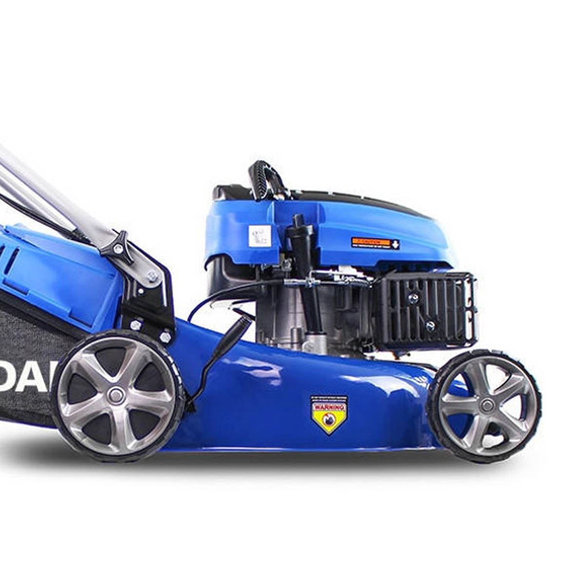Hyundai HYM430SP 43cm Self-Propelled Petrol Lawnmower 139cc Engine, 25-75mm Cut & Rear Discharge