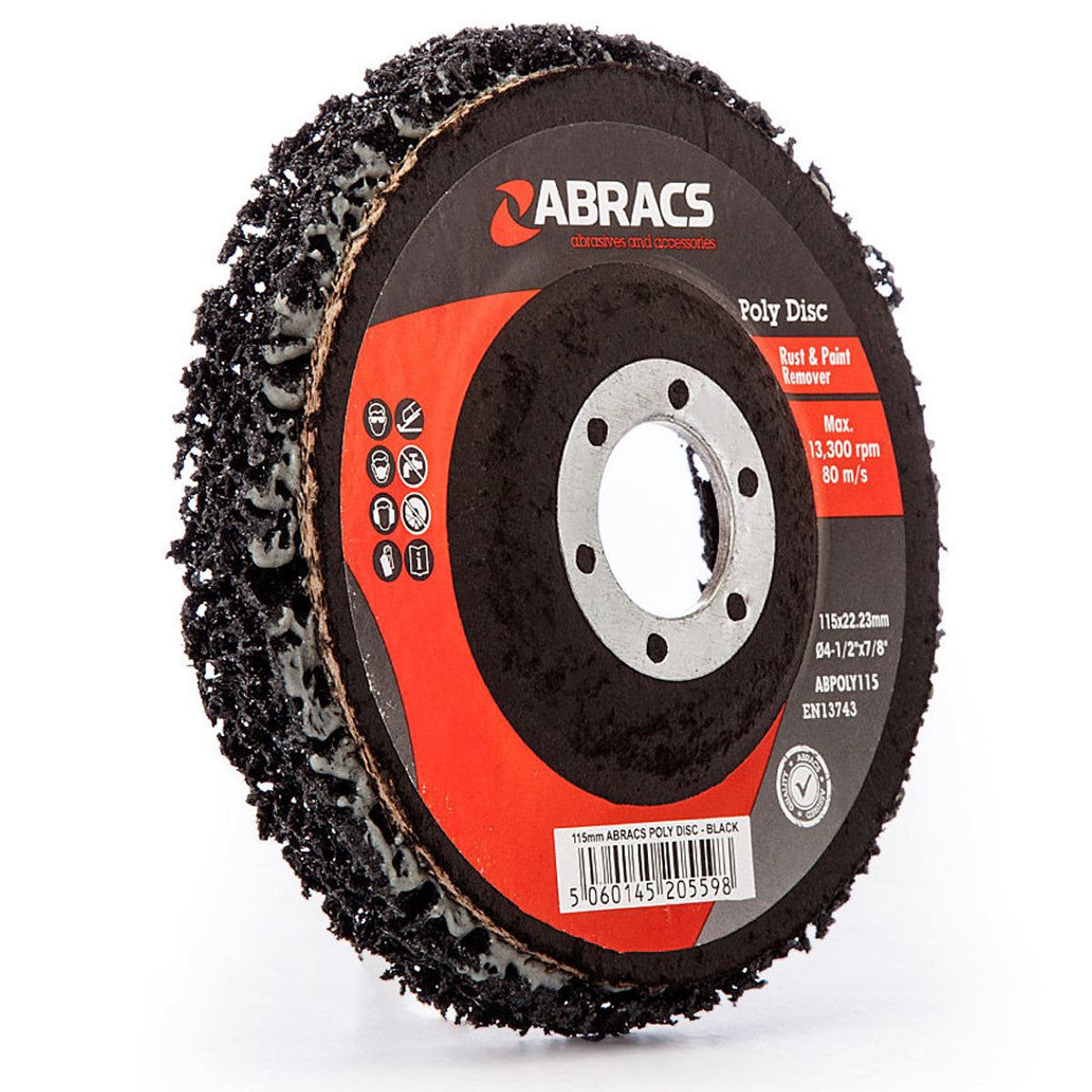 Abracs 115mm Black Poly Disc EXPERT ABPOLY115
