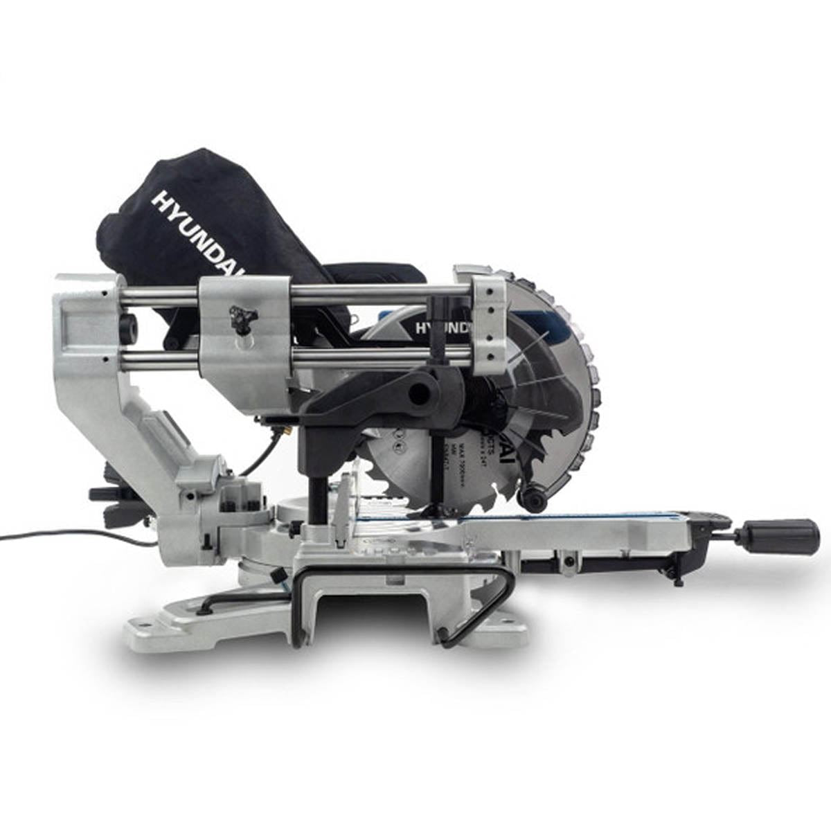 Hyundai HYMS1500E Mitre Saw with 210mm Blade 230V/1500W Crosscut Saw for Precision Cutting