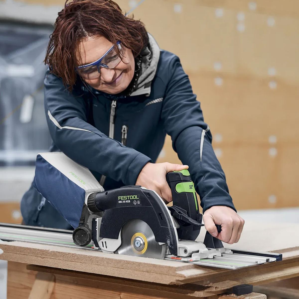 Festool HKC 55 KEB-Basic 18V Brushless Circular Saw with 1 x 5.0Ah Battery Charger & Case