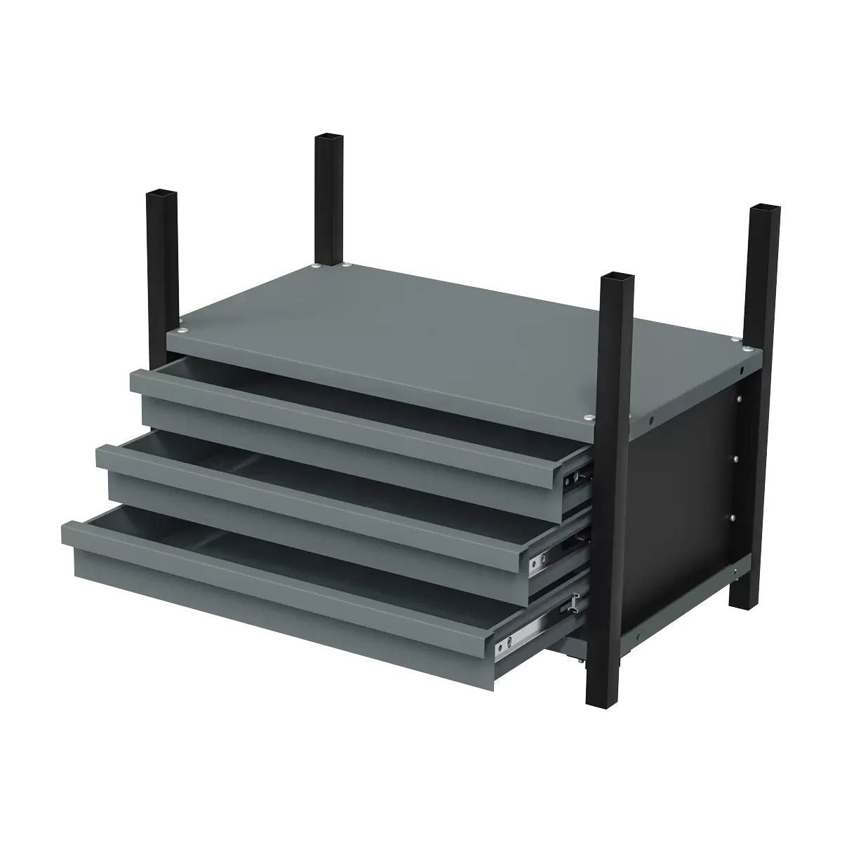 Sealey APMRM2 Modular Racking Mid Unit with 3 Drawers and 1 Shelf 580mm Versatile Storage for Tools