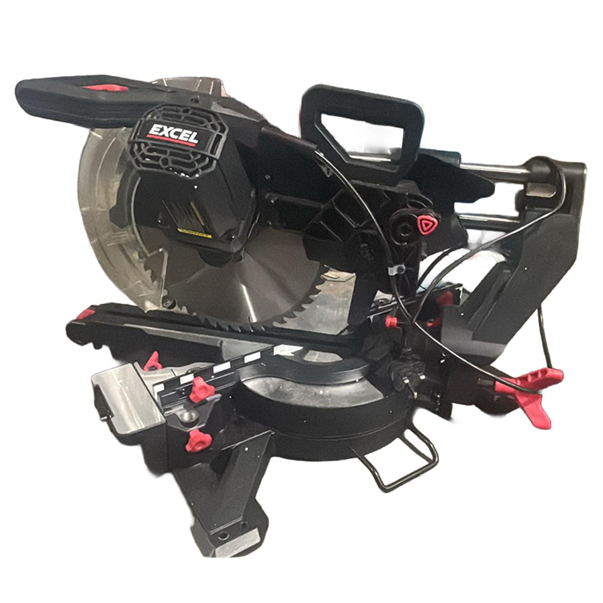 Excel 305mm Sliding Mitre Saw with LED Light & 48T Blade 240V/2000W Item Condition Used - Collection Only