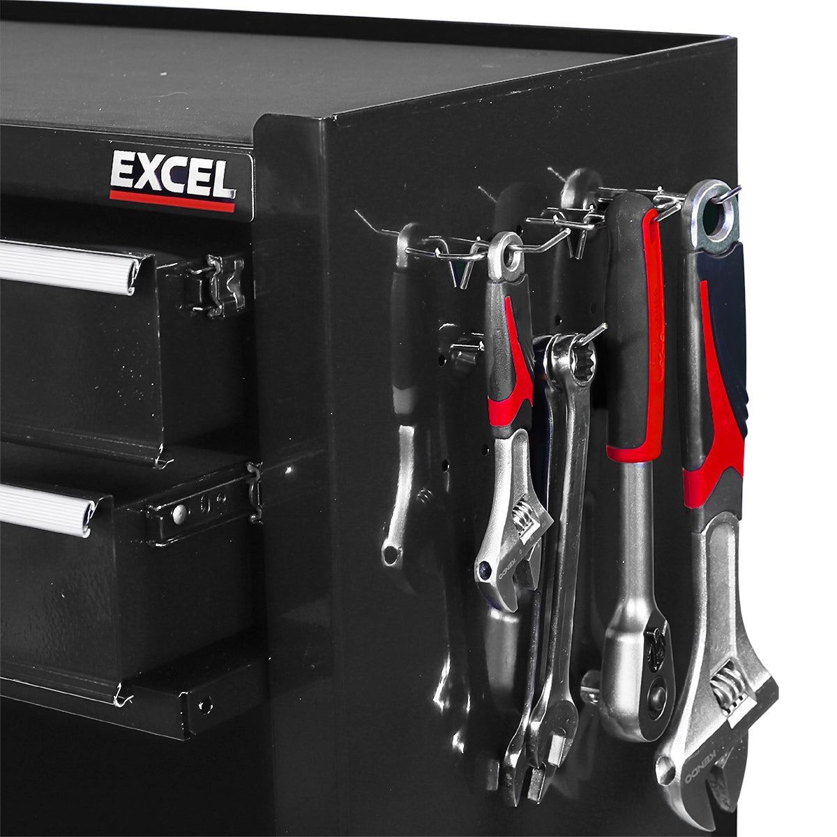 Excel Roller Tool Chest Cabinet 8 Drawers Storage Toolbox Black Item Condition Damaged Box