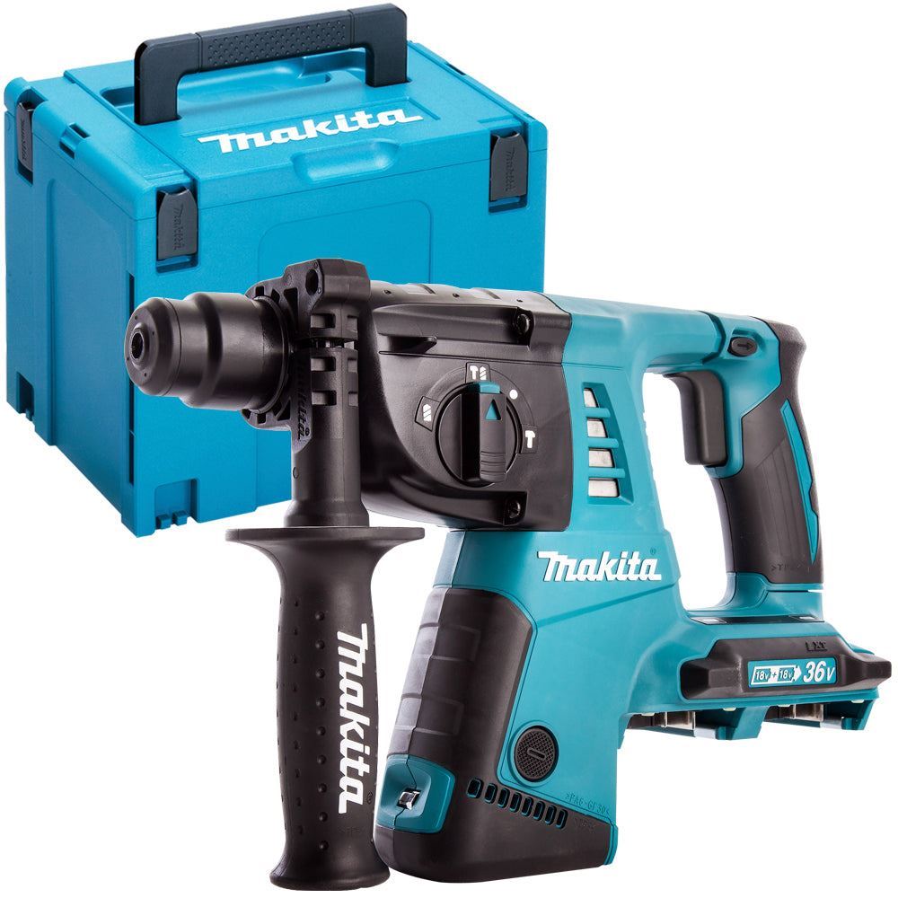 Makita DHR263ZJ 36V SDS+ Rotary Hammer Drill With 4 Piece Chisel Set