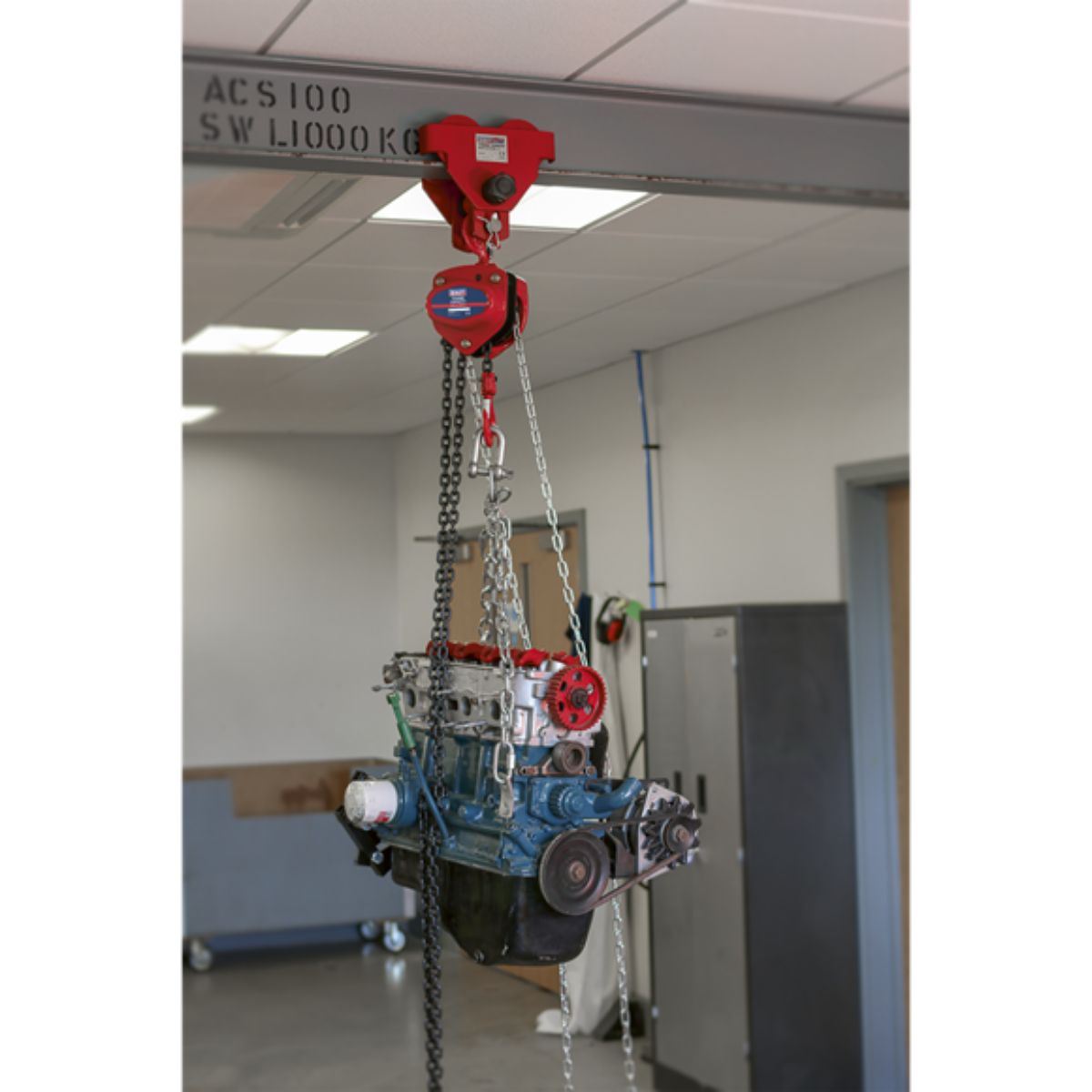 Sealey CB1000 1 Tonne Chain Block 2.5m Drop