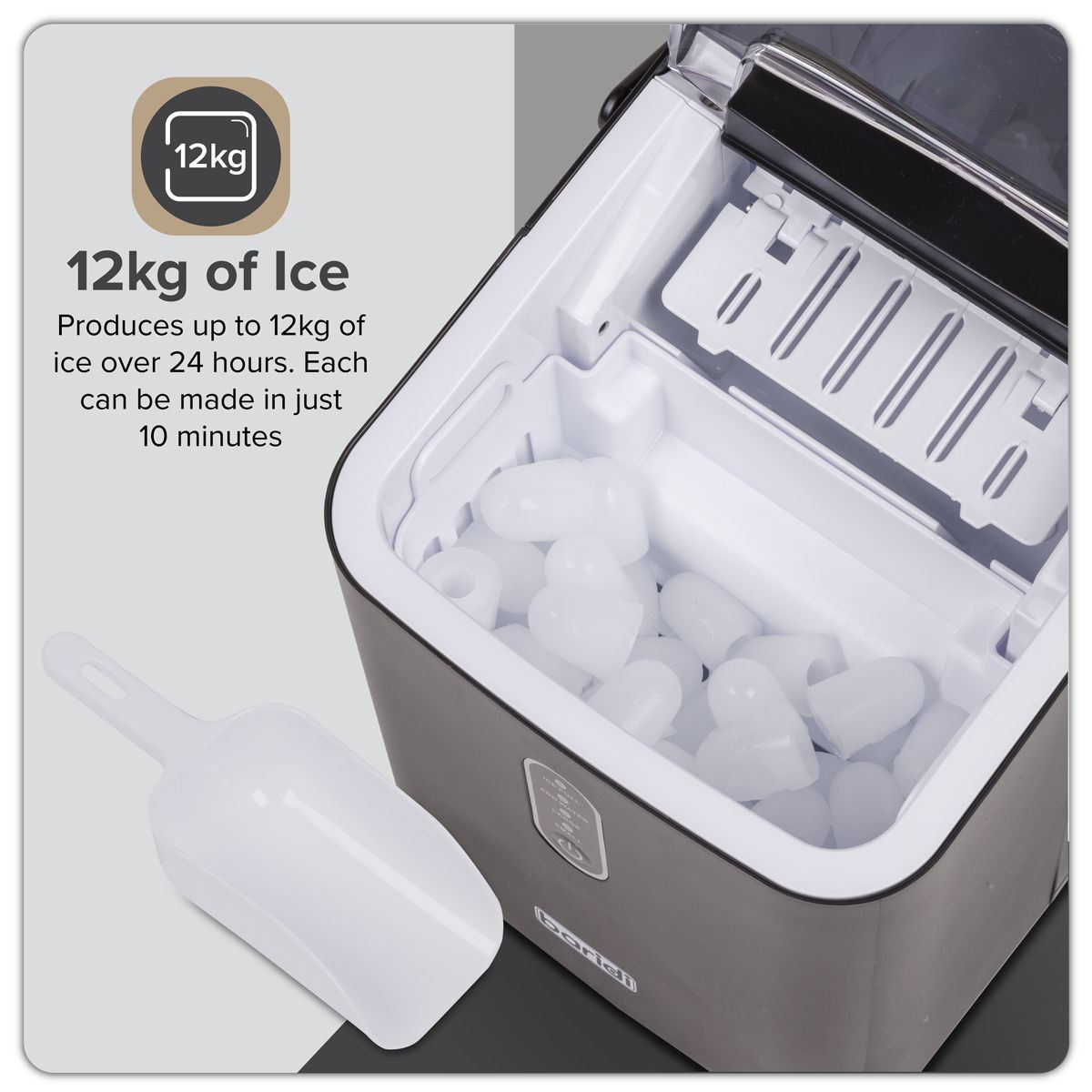 Sealey DH52 Baridi Ice Cube Maker with LED Display & 10 Minute Freeze