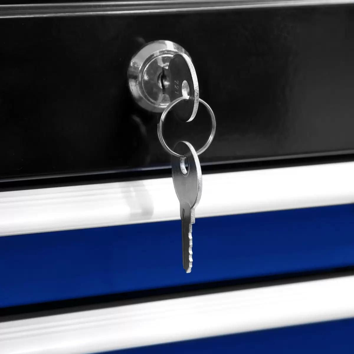 Sealey AP22B 6 Drawer Topchest & Rollcab Combination with Ball-Bearing Slides-Blue