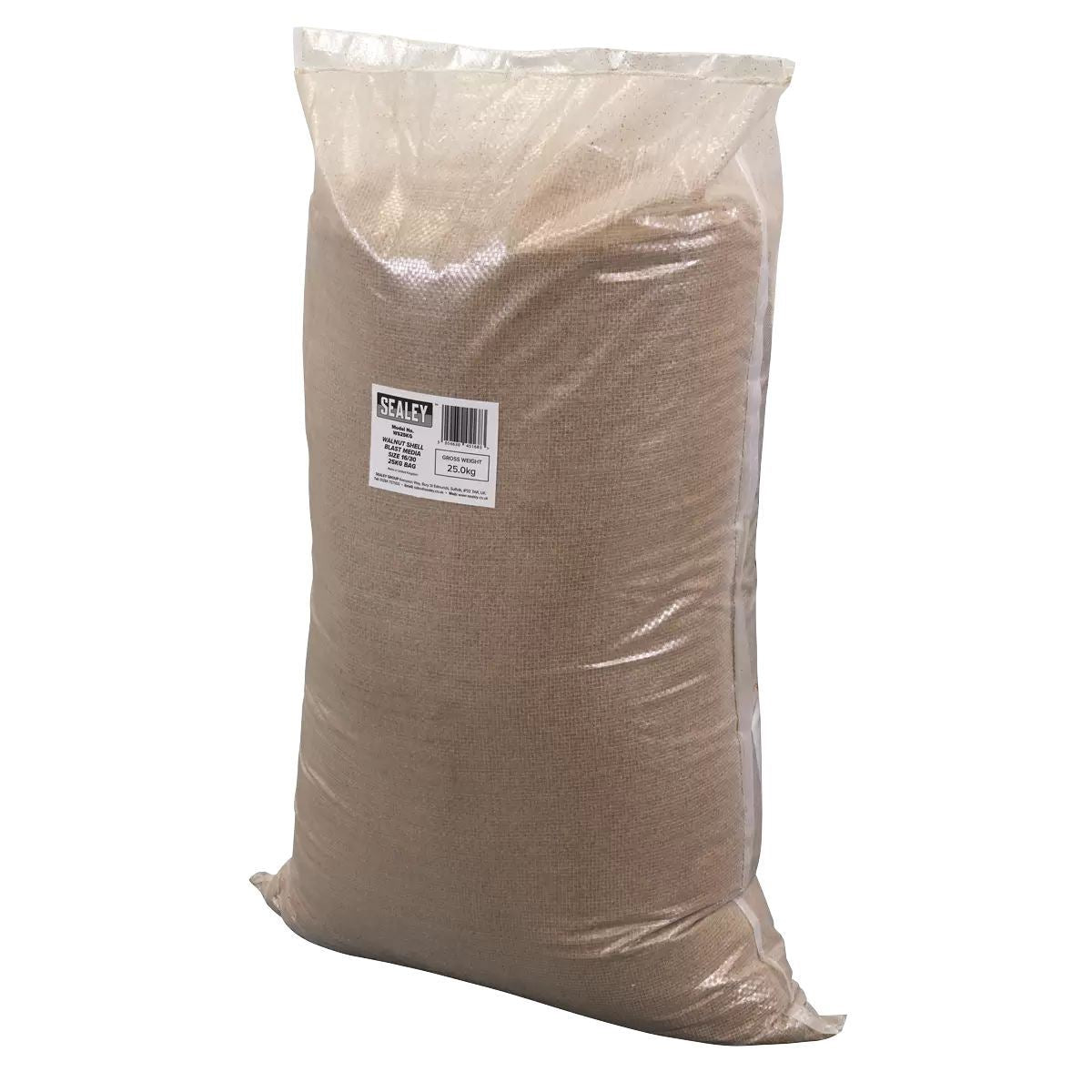 Sealey WS25KG Walnut Shell Blast Media Size 16/30 25kg Bag