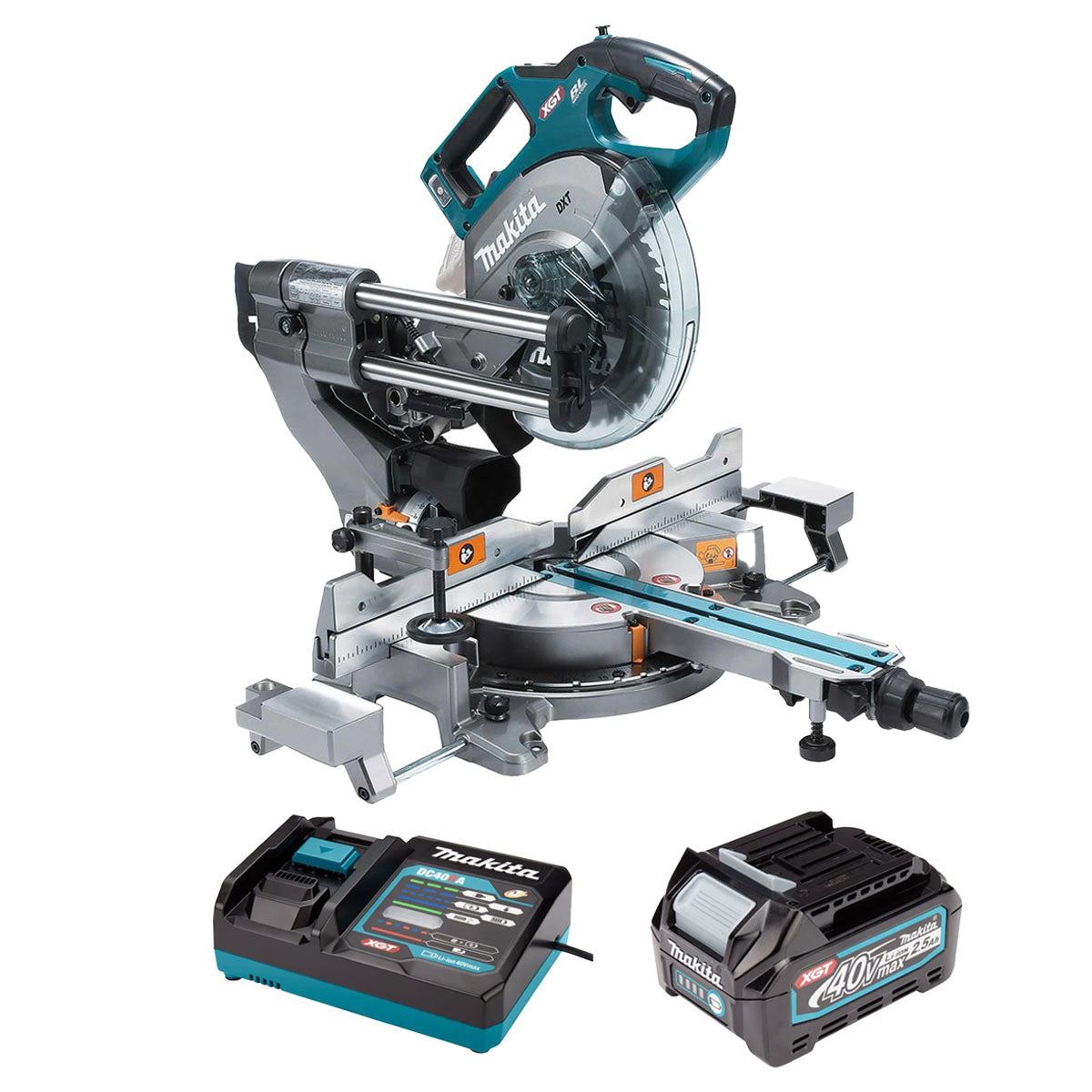 Makita LS002GZ01 40V max XGT Brushless Slide Compound Mitre Saw with 1 x 2.5Ah Battery & Charger