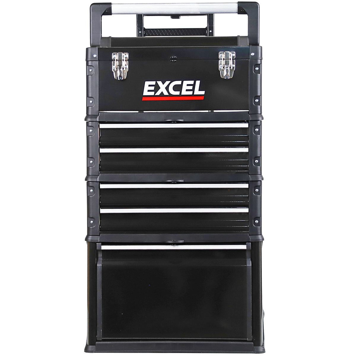 Excel Mobile Cabinet Tool Storage Box 4 Drawer Garage Tool Chest with Wheel