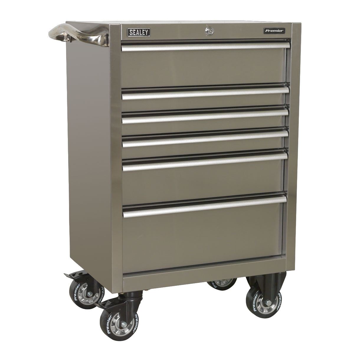 Sealey PTB67506SS 6 Drawer Stainless Steel Heavy-Duty 675mm Rollcab